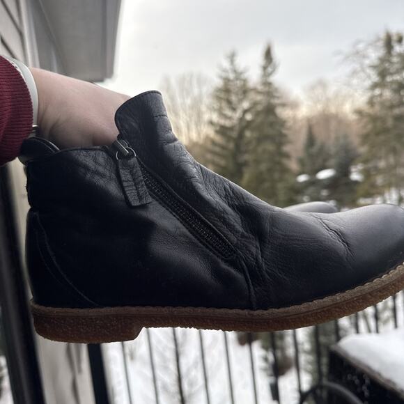 Andrea Conti Women's Ankle Boots Black Zip Comfort Flat 38 EU 7.5 US Excellent - Picture 10 of 16